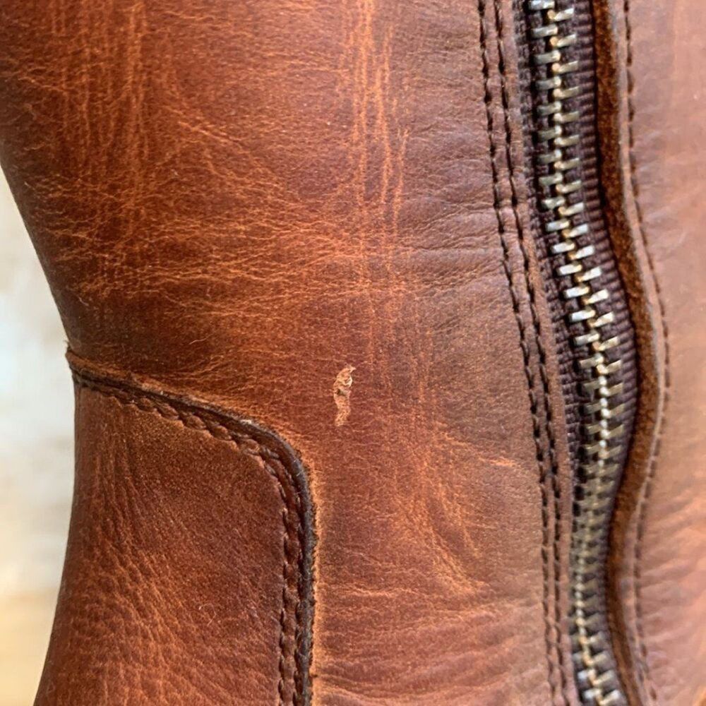 Frye Melissa Inside Zip Cognac Leather Tall Riding Boot 6 Equestrian Knee High - Picture 6 of 12